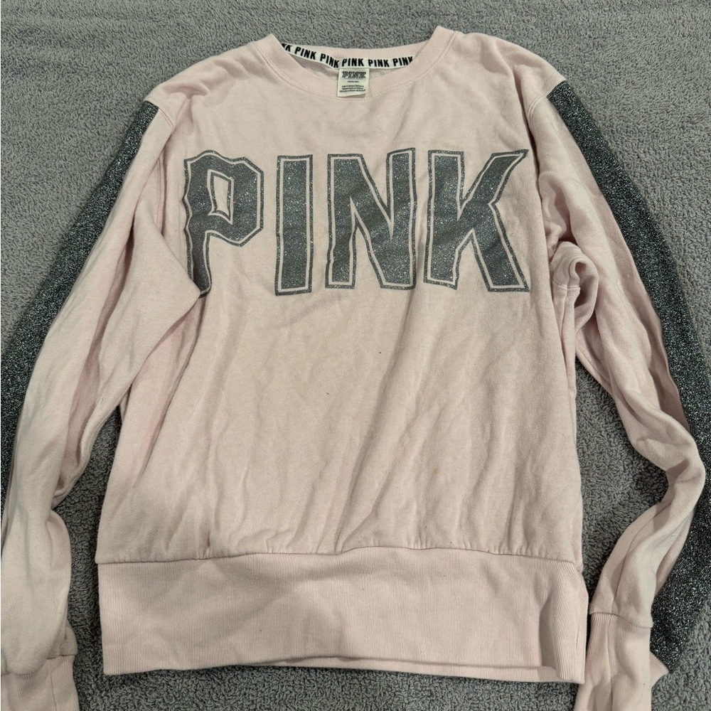 Pink Victoria’s Secret sweatshirt